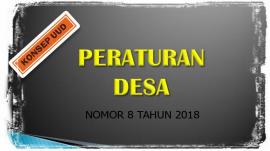 PERATURAN DESA PLAYEN NOMOR 8 TAHUN 2018